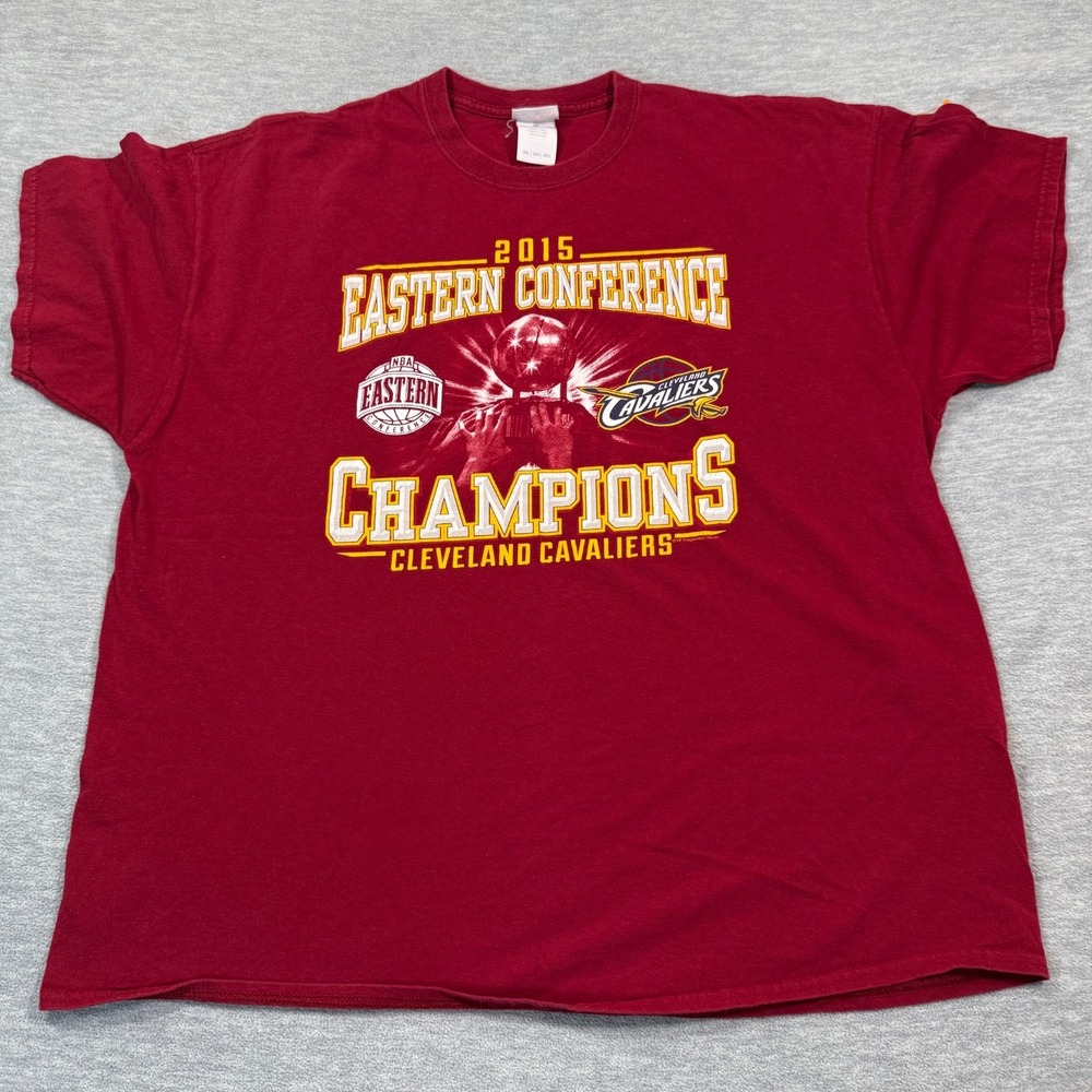 NBA T-Shirt Mens 2XL Maroon 2015 Eastern Conference Champions Cleveland Cavalier